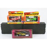Three boxed Matchbox diecast models to include 2 x SpeedKings (K39 Milligans Mill in green & K35