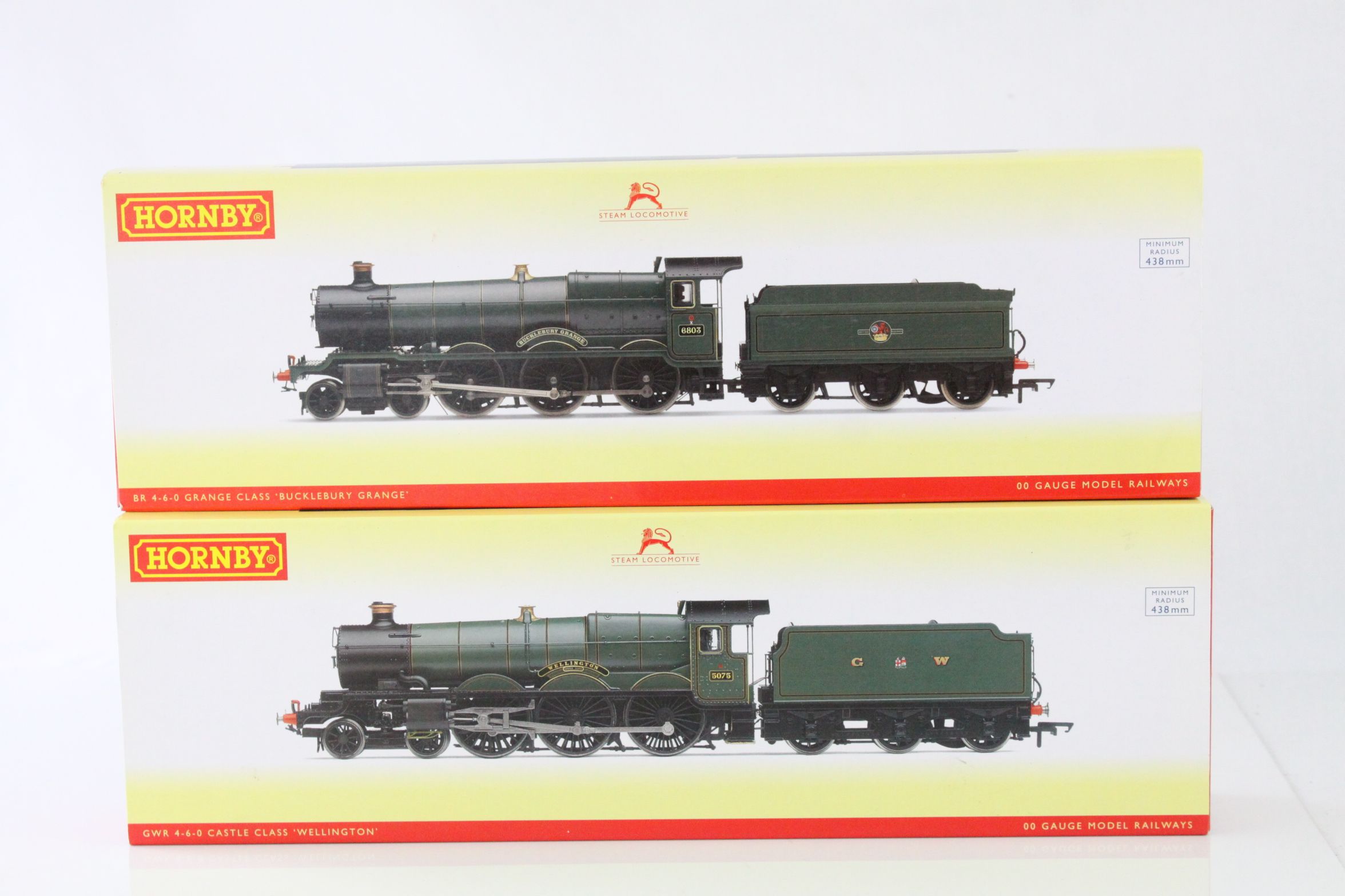 Two boxed Hornby OO gauge DCC Ready locomotives to include R3209 BR 4-6-0 Grange Class Bucklebury