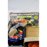Quantity of Scalextric, to include boxed Ford RS Cosworth Set with slot cars, six further slot cars,