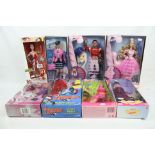 Eight boxed dolls to include 6 x Mattel Barbie (25466 Movie Star, 23421 Sit in Style, 50792 The