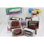 16 Boxed diecast models, mainly buses, featuring code 3 EFE Exclusive First Edition models, Corgi