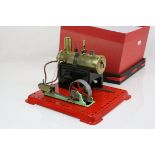 Mamod SE2 Stationery Live Steam engine with custom box, very good condition, with custom Mamod