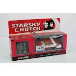 Boxed Corgi 57402 Starsky & Hutch Ford Gran Torino with white metal S& H figures, appearing