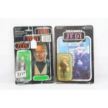 Star Wars - Two figures (made in Hong Kong) both with open bubbles on original backing cards, to