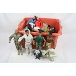 Collection of Hasbro Action Man to include 6 x figures and many accessories, plus a group of other