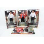 Two boxed Street Life Michael Jackson King of Pop singing figures with 2 x boxed 800200 Outfits, all