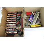 23 Hornby Dublo items of rolling stock plus a Dublo Royal Mail coach and OO gauge model railway