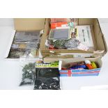 Quantity of N gauge model railway to include boxed Kato Unitram part set, scenery, rolling stock,