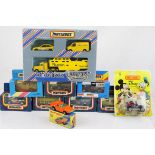 10 Boxed / carded Matcbox diecast models to include Convoy Action Pack CY206, Superfast 53