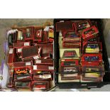 Large collection of boxed Matchbox Models of Yesteryear diecast models in red and cream boxes