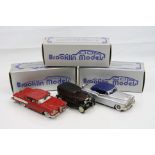 Three boxed 1/43 Brooklin Models metal models to include BRK 22X 1958 Edsel Citation Brooklin