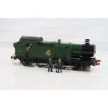 Well made Finescale 7mm two rail electric BR 0-6-2 locomotive in green, roof in need of reglue,
