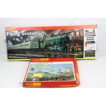 Two boxed Hornby OO gauge train sets to include R1019 Flying Scotsman, incomplete but containing