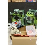 Three retro toy line accessories to include Mattel Masters of the Universe Castle Grayskull, Star