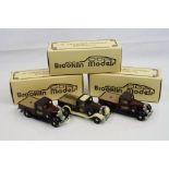 Three boxed Brooklin Models 1:43 16X 1935 Dodge Pick Up metal models to include WMTC 1990 Gold