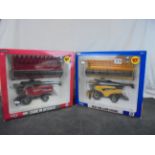 Two boxed 1:32 ERTL Britains Combine Harvesters to include 14290 CASE IH AFX8010 and 13628 New