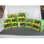 12 Boxed 1/32 Britain John Deere diecast tractor models to include 8345RT, 6210R, 7230R, 7310R,