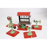 Six steam engine accessories to include 5 x Mamod (Miniature Grinding Machine, 2 x Miniature