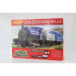 Boxed Hornby OO Gauge Caledonian Belle train set, complete and vg
