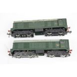 Two Hornby Dublo Diesel locomotives to include D8000 & D8017, both in BR green livery