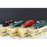 Four boxed Brooklin Models 1:43 metal models to include BRK 31X 1953 Pontiac Sedan Delivery