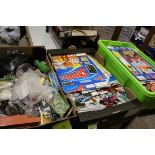 Large quantity of fast food, cereal & other toys, mostly 1990s (3 boxes)