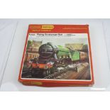 Boxed Hornby R508 Flying Scotsman Set with exhaust steam sound, contains locomotive, rolling stock