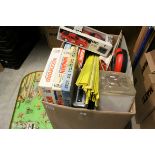 Large mixed selection of toys & games, to include boxed Louis Marx Chutes Away, loose playworn