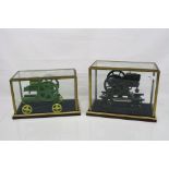 Cased 1:6 scale diecast Ertl vintage McCormick-Deering steam engine, together with similar Ertl John