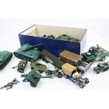 Quantity of circa 1970s diecast and plastic military models to include Brtains, Matchbox, Dinky etc,