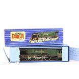 Boxed Hornby Dublo EDL12 Duchess of Montrose BR Locomotive, diecast appears gd, damage to one end of