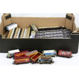 32 Hornby oo gauge items of rolling stock to include 4 x Royal Carriages, 9 x EWS trucks etc