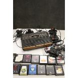 Retro Gaming - Atari computer system console with 2 x Keyboard Controllers, 2 x joysticks, Paddle,