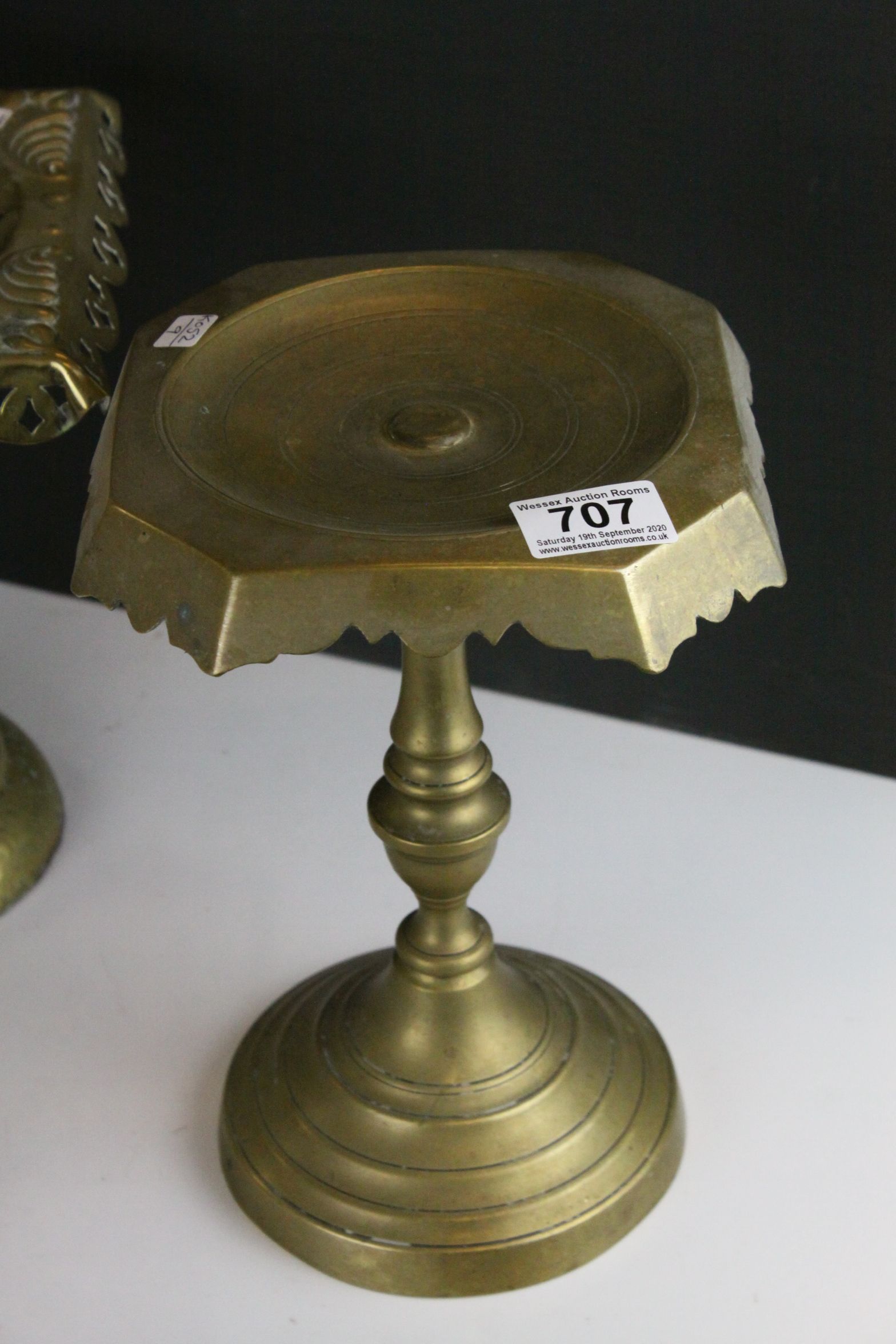Two Victorian brass kettle stands - Image 2 of 7
