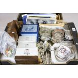 Box of Collectables to include Silver Plate and Camera accessories
