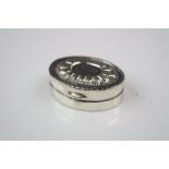 Silver Pill Box with blank cartouche