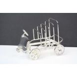 Silver Plated Toast Rack in the form of a Vintage Car