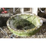 Large Composite Stone Circular Planter