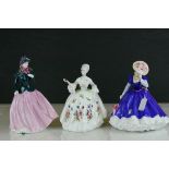 Five Royal Doulton Figurines including Sweet Devotion HN4625, Diana HN2468, Figure of the year