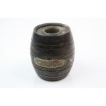 Miniature Spirit Barrel made from the teak of HMS Victory with a copper plaque