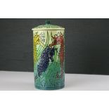 Dennis China Works Lidded Jar titled ' Yesterdays ' with tube-lined decoration of Seahorses,