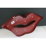 Retro Tin & LED Wall Hanging Lips