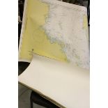 Seven 1970's coloured Naval ' Hydrographic Office White Sea ' Sea Charts of Russian Waters, nos 2269
