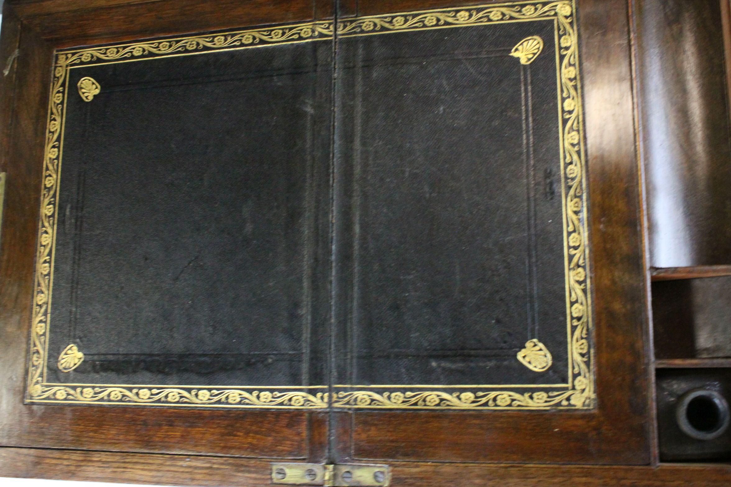 19th century Brass Bound Walnut Writing Slope Box, 30cms wide - Image 5 of 7