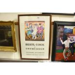 Gallery Exhibition Poster ' Beryl Cook at Drumcroon ' dated 1993, 59cms x 30cms, framed and glazed