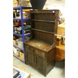 20th century Oak Jacobean Style Dresser, 86cms wide x 172cms high