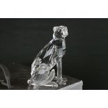 Swarovski Silver Crystal Figure of Cheetah, A 7610 NR 000 001, with Case and Box