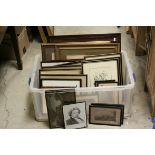 A large quantity of framed prints, mainly Botanical, together with a watercolour of an arched street