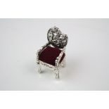 Silver Chair Pin Cushion
