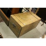 Large Victorian Pine Blanket Box, 101cms long x 50cms high